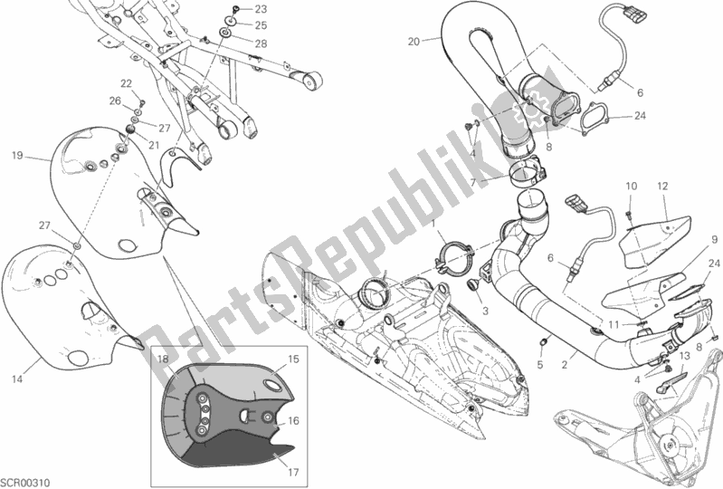 Todas las partes para Colector De Escape de Ducati Superbike Panigale V2 955 2020